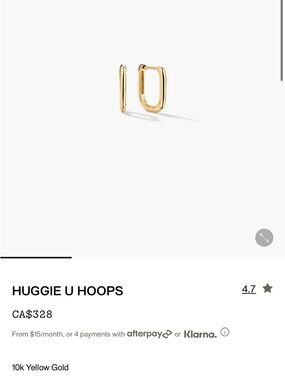Mejuri 10K Gold Huggie U Hoops